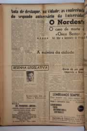 Página do jornal O Nordeste de junho de 1957