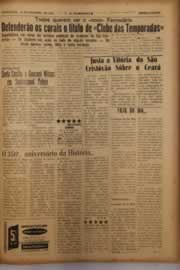 Página do jornal O Nordeste de janeiro de 1958