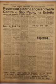 Página do jornal O Nordeste de janeiro de 1958