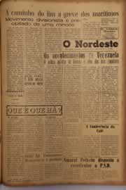 Página do jornal O Nordeste de janeiro de 1958