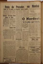 Página do jornal O Nordeste de janeiro de 1958