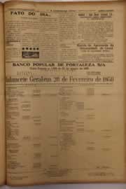 Página do jornal O Nordeste de março de 1958