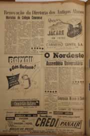 Página do jornal O Nordeste de março de 1958