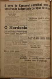 Página do jornal O Nordeste de março de 1958