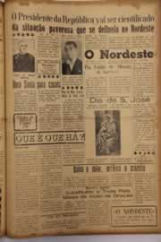 Página do jornal O Nordeste de março de 1958