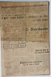 Página do jornal O Nordeste de abril de 1958
