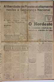 Página do jornal O Nordeste de abril de 1958