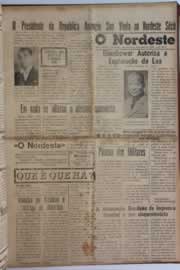 Página do jornal O Nordeste de abril de 1958