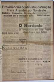 Página do jornal O Nordeste de abril de 1958