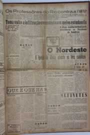 Página do jornal O Nordeste de maio de 1958