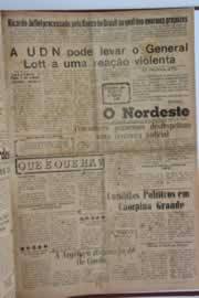 Página do jornal O Nordeste de maio de 1958