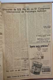 Página do jornal O Nordeste de maio de 1958