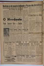 Página do jornal O Nordeste de julho de 1958