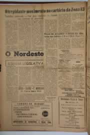 Página do jornal O Nordeste de julho de 1958