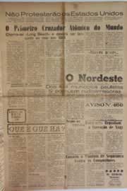 Página do jornal O Nordeste de julho de 1958