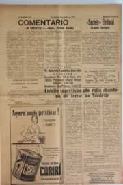 Página do jornal O Nordeste de julho de 1958