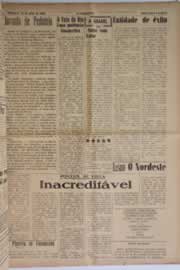 Página do jornal O Nordeste de julho de 1958