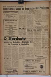 Página do jornal O Nordeste de julho de 1958