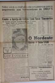 Página do jornal O Nordeste de outubro de 1958
