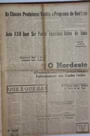 Página do jornal O Nordeste de novembro de 1958