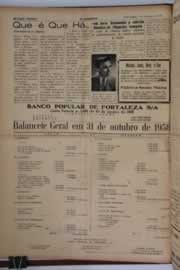 Página do jornal O Nordeste de novembro de 1958