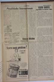 Página do jornal O Nordeste de novembro de 1958