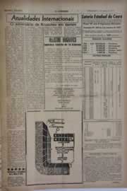 Página do jornal O Nordeste de janeiro de 1959
