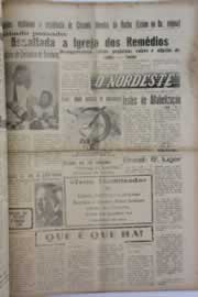 Página do jornal O Nordeste de fevereiro de 1959