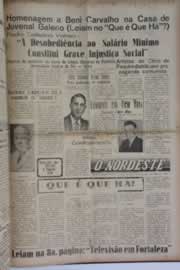 Página do jornal O Nordeste de fevereiro de 1959