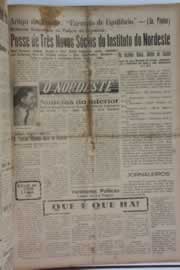 Página do jornal O Nordeste de março de 1959