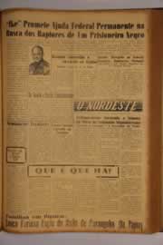 Página do jornal O Nordeste de maio de 1959