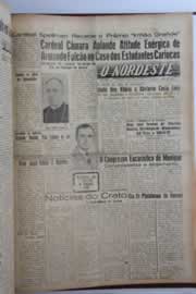Página do jornal O Nordeste de março de 1960