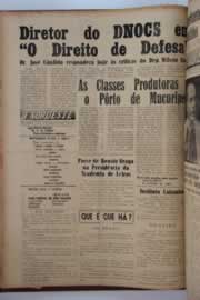 Página do jornal O Nordeste de janeiro de 1961