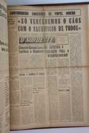 Página do jornal O Nordeste de março de 1961