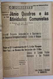 Página do jornal O Nordeste de abril de 1961