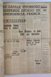 Página do jornal O Nordeste de abril de 1961