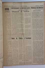 Página do jornal O Nordeste de abril de 1961