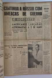 Página do jornal O Nordeste de abril de 1961