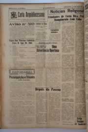 Página do jornal O Nordeste de maio de 1961