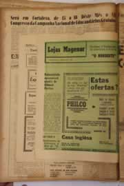 Página do jornal O Nordeste de julho de 1961