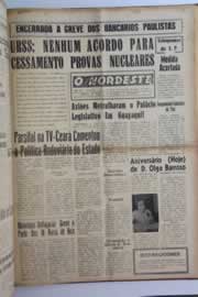 Página do jornal O Nordeste de novembro de 1961