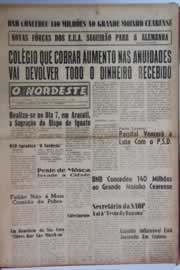 Página do jornal O Nordeste de janeiro de 1962