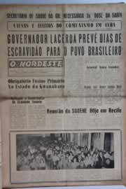 Página do jornal O Nordeste de janeiro de 1962