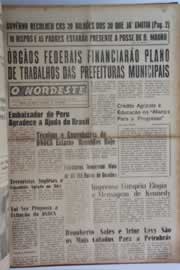 Página do jornal O Nordeste de janeiro de 1962