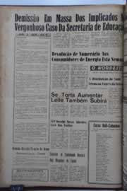 Página do jornal O Nordeste de janeiro de 1962