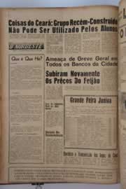 Página do jornal O Nordeste de maio de 1962