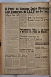 Página do jornal O Nordeste de junho de 1962