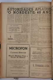 Página do jornal O Nordeste de junho de 1962