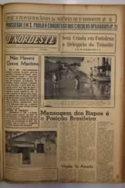 Página do jornal O Nordeste de julho de 1962