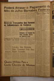 Página do jornal O Nordeste de julho de 1962